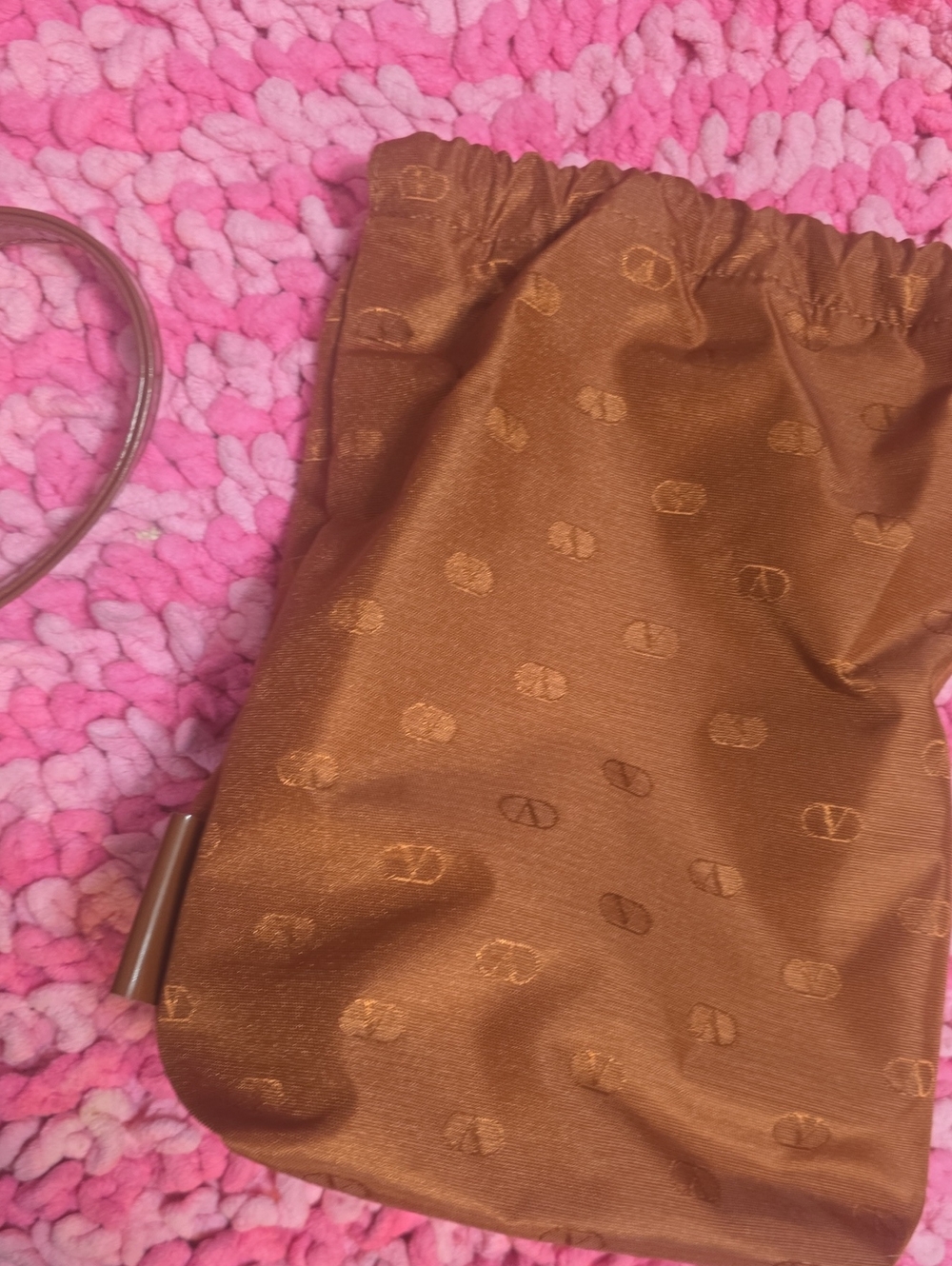 Valentino Garavani Brown Leather & Mesh Top Handle Backpack - Picture 11 of 16